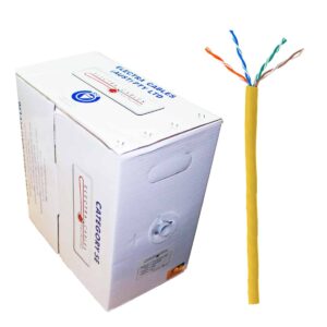 YELLOW CAT5E 305 Mts 4 Pair 23AWG PVC Solid Ethernet Cable