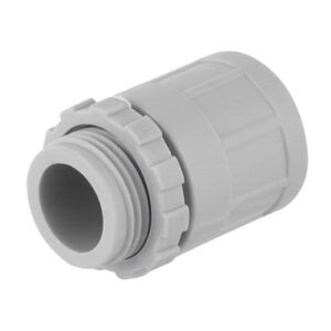 10 X 40mm Plain to Screwed Adaptor with Locking Ring Conduit screw