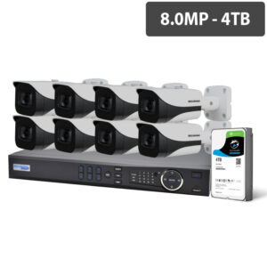 Securview Victory Series Professional 16 Channel 8.0MP HDCVI Surveillance Kit (8 x Fixed Cameras, 4TB HDD) CVRKIT-P1684F-8