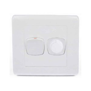 TRANSCO 2 Gang Light Switch with Dimmer Large Dolly Euro Style S2LLD