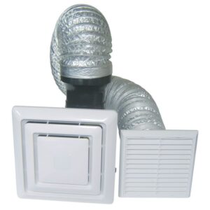 Header Box Fan With 100mm Side Outlet Complete With 3m Duct & Grille AIRAW908KIT