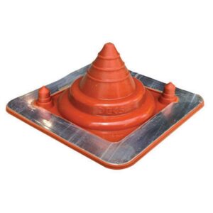 Flashing #0, Solar 0-35mm Pipe 100 x 100mm Base, Red Premium DEKDFE200RES