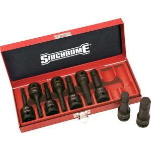 Sidchrome 1/2 Drive Socket Tr 9 Piece Inhex M - Impact SIDXS4H09MT