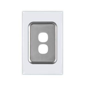 Transco Glass two gang switch body and cover only T2G