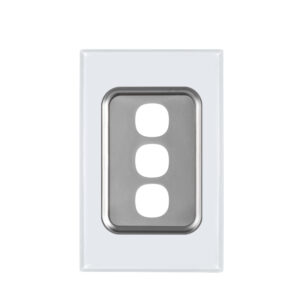 Transco Glass three gang switch body and cover only T3G