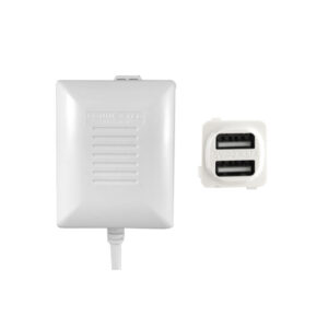 Connected Switchgear Dual USB Charger Fast Charge - White CS-MUSB31R