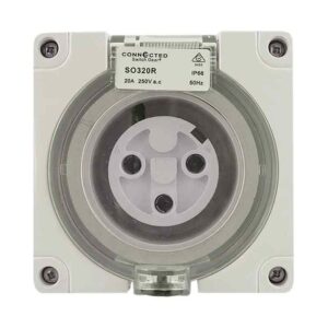 CGS IP66 3 Pin Round Socket Outlet 20A 250V AC SO320R
