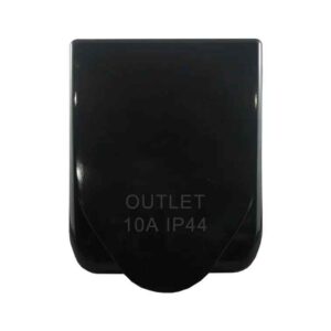 CGS Caravan Outlet Female – 3 Pin 250V AC 10A BLACK CIF310B