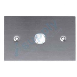 DEXTON FLAT STAINLESS STEEL SINGLE LIGHT SWITCH 1 GANG SLIM WALL PLATE WHITE DXSSW1