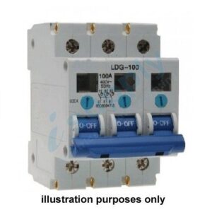 THREE POLE MAIN SWITCH SWITCHES 80A 3 PHASE 415V SWITCHBOARDS ENCLOSURE DIN RAIL