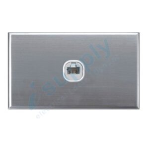 DEXTON Rj45 Slim Data Outlet Point Socket Stainless Steel Cover DXWS/RJ45/SC